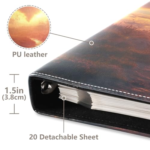 Álbum de Fotos Autoadhesivo DIY Scrapbook con Forma de Corazón y Nubes, Carpeta de 3 Anillos, 40 Páginas, 8x10, para Memorias miniatura 4