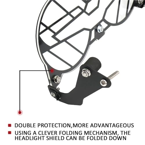 Double protection couverture phare pliant garde pour Guzzi V85TT - 5