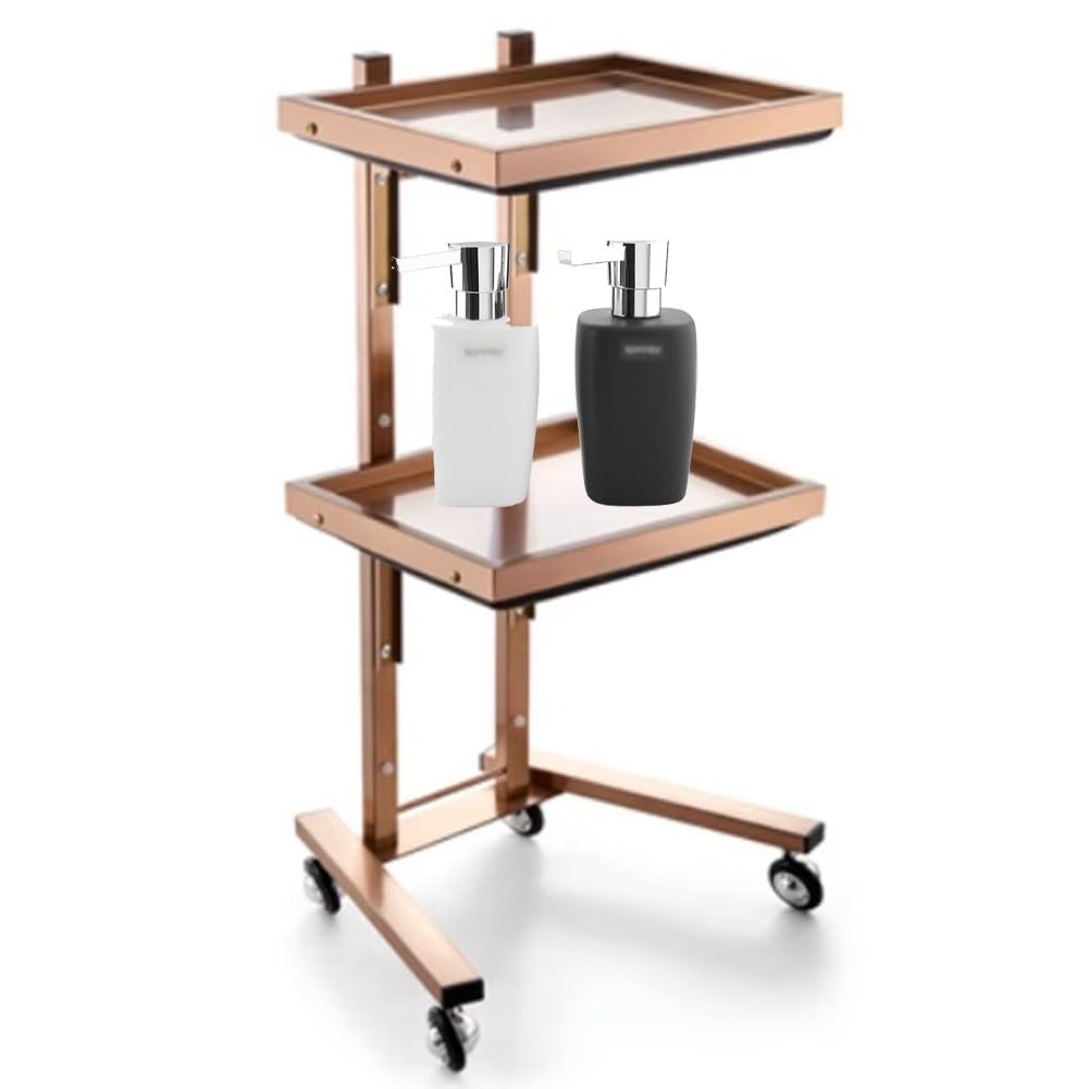 Aserzenith Orange Folding Rolling Trolley Cart Multi-Functional Storage Trolley With 4 Casters, Mobile Organizer Unit For Office, Bathroom, School Supplies, Narrow Place,-40X37x87cm