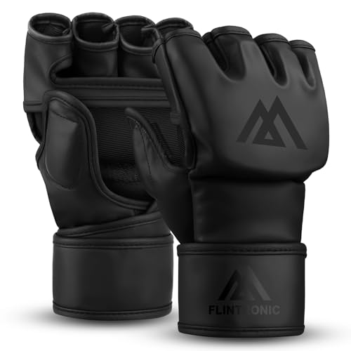 Flintronic Punch Bag Boxing Gloves, MMA Gloves Boxing, Taekwondo Karate Mitts for Men and Women, Ventilated Palm, Perfect for Kickboxing, Martial Art Fighting, Punching Bag, Muay Thai, Combat M
