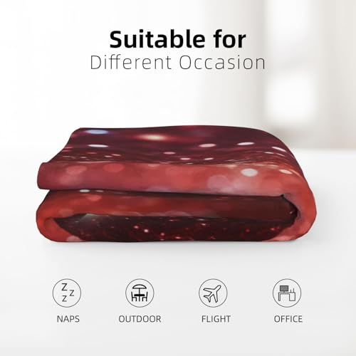 Couverture polaire douce rouge cœur : idée cadeau pour réchauffer le canapé