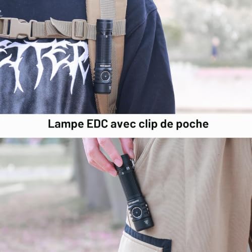 sofirn SC29 Lampe Torche Led Ultra Puissante Lampe Torche Rechargeable Lampe de Poche 3000 Lumens Avec 6 Modes D'éclairage, IPX8 étanche EDC Lampe pour Les Urgences, le Camping, L'extérieur – vue 7