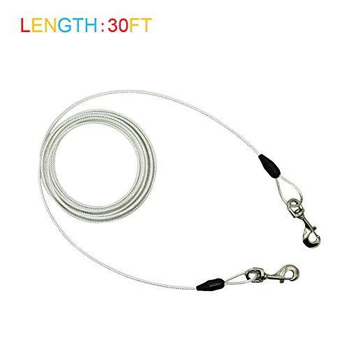 Petest 30ft Reflective Tie-Out Cable for Heavy Dogs Up to 125 Pounds - Image 3