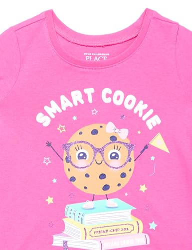 Image of The Children's Place Baby-Girls and Toddler School,Learning Short Sleeve Graphic T-Shirts,3 Pack