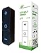 Price comparison product image greenandco® gc-50 Digital LED in-line Cord Dimmer Switch, Black, with Push Buttons for Continuous Brightness Control, 1-50 Watt