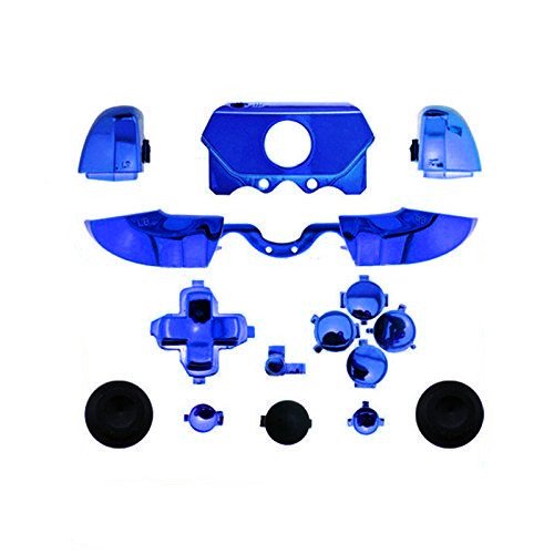 Beracah® Bumpers Triggers Buttons Dpad LB RB LT RT for Xbox One Elite Controller Chrome Blue