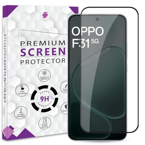 Image of Premium Tempered Glass Screen Protector Guard For Oppo F31 5G (6.57 Inch, Pack of 1) | Edge to Edge Coverage With Easy to installation kit