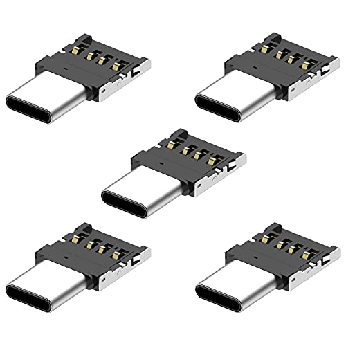 Mini Otg Adapter，Ultra Mini Dm Usb C Type-C 2.0 Otg Cell Phone Connector Is Suitable For Computers, Laptops, Mobile Usb Flash Disk, Usb Cables - 5 Pack (Silver-Usb C) #TOP13