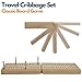 WE Games Wooden Folding Travel Cribbage Board with Metal Pegs, Small Size for Easy Travel