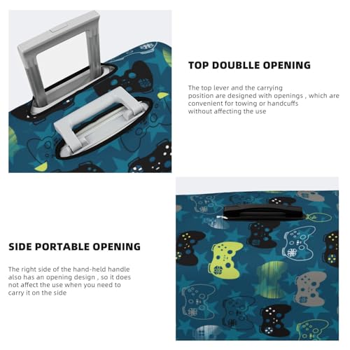 Dynamic Game Handle Luggage Cover Washable Elasticated Luggage Covers for Suitcase TSA Approved Stylish Dust and Scratch Resistant Luggage Case Protector for Kids and Adults4
