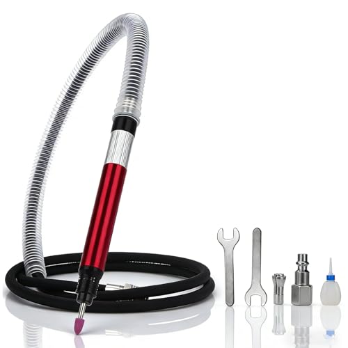 Mini Amoladora Aire Comprimido, 6500RPM Juego De Amoladora Recta PequeñA NeumáTica Lijadora De Barra De Aire LáPiz De Pulido, Pneumatic Pencil Micro Die Grinder Para Grabar, Cortar, Esmerilar, pulir