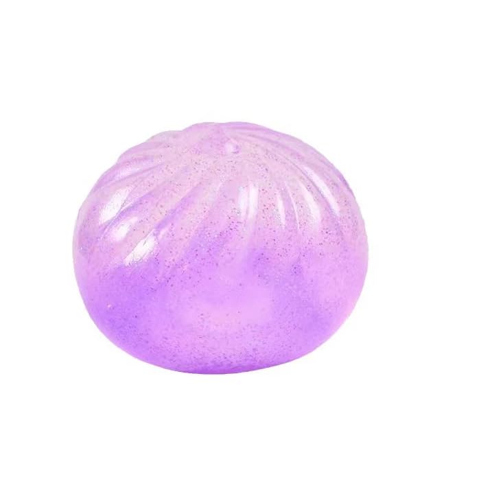 Glitter Filled Dumpling Squishy Stress Balls, Soft Slow Rebound TPR Bao Bun Squeeze Toys, Portable Sensory Fidget Hand Toys For Easter Basket Fillers, Party Favors, Classroom Rewards And Stress Relief — image 1
