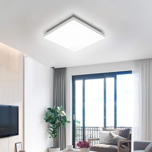 Plafonnier LED 72W variable avec télécommande pour luminaire de salon moderne 4 anneaux