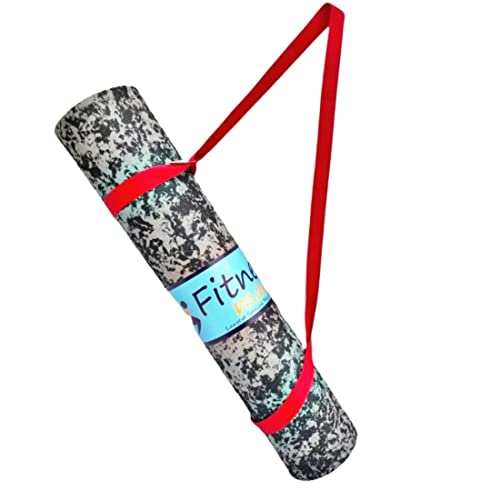 Fitness Mantra® 6mm Super Soft, Anti-Slip Marble Design Yoga Mat with Carrying Strap for Men & Women (Qty.-1 Piece) (6MM, Grey)