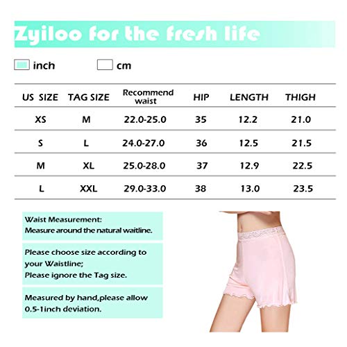 Zylioo Mulberry Silk Knit Pettipants Ultra Thin Stretch Seamless Undershorts Leggings Underwear Safety Pants White US M