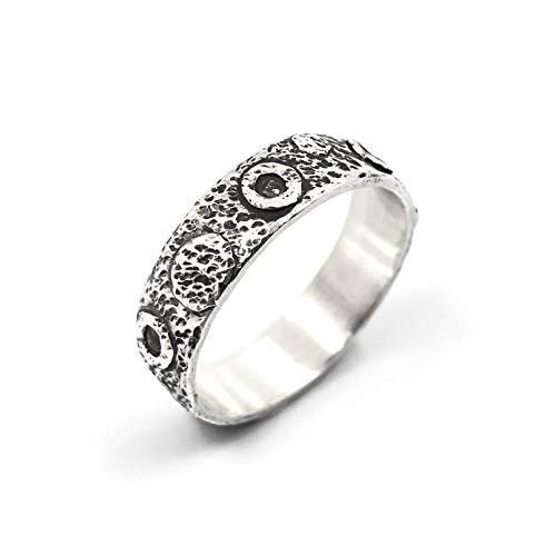 Bague bulles martelées Exquilisse en argent 925, une création unique d'exception