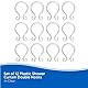 Kenney Double Shower Curtain Hooks, Set of 12 Doppel-Duschvorhanghaken, 12 Stück, Kunststoff, farblos, 1-Pack