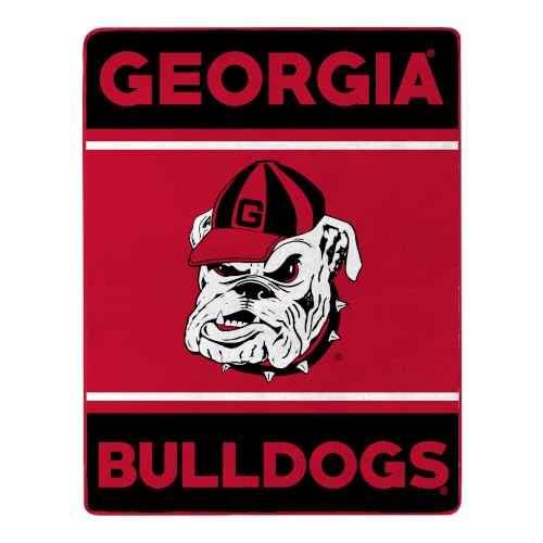 Georgia Bulldogs NCAA Officially Licensed 46" x 60" Throw Blanket – Ultra Soft Fleece Blanket with Bold Team Colors for Game Day, Couch, Bed & Travel