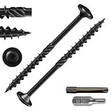 Wensilon #10 x 3 Black Lag Screws,Structural Screw,49PCS 1lbs 4.8x75mm