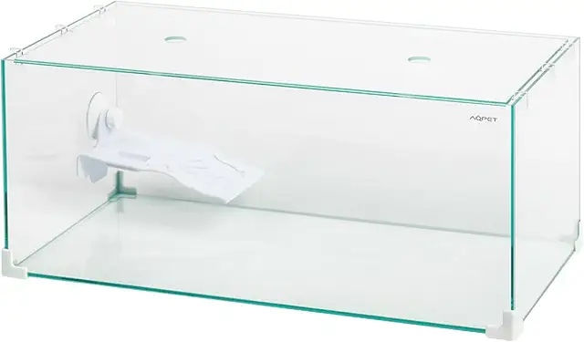 Terrario per Tartarughe d'Acqua in Vetro con Isolotto, 50x27x20 cm 27 Litri