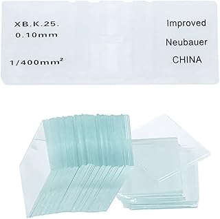 ADAMAS-BETA Hemocytometer with 100Pcs Coverslips Improved Neubauer Hemocytometer Blood Counting Chamber Yeast Cell Counter