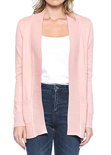 Image of Urban Look Womens Basic Long Sleeve Open Front Comfy Sweater Cardigan