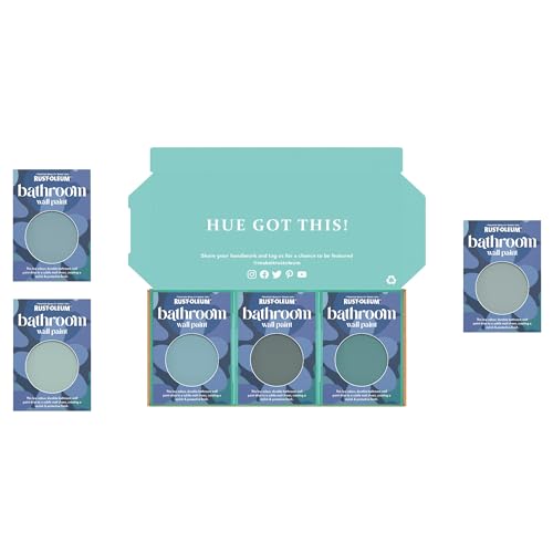 Rust-Oleum Bathroom Wall Paint in Matt Finish - Ocean Blues Tester Box