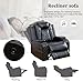 Power Recliner Sofa Set, Leather Reclining Couch Set with LED Light/Cup Holders, Power Leather Recliner Furniture Set for Living Room/Bedroom/Home Theater (Black, 3 Piece Reclining Sofa Set)