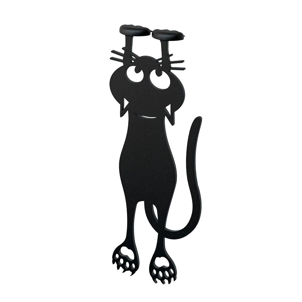 Balvi Marcapáginas Curious Cat Color Negro con Forma de Gato 12cm Plástico/Nylon