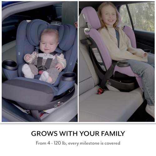 Image of Evenflo Revolve360 Extend All-in-One Rotating Car Seat with Green & Gentle Fabric (Agate)