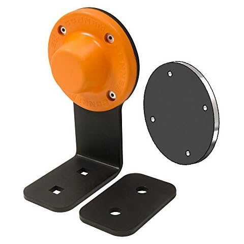 MAG-MATE D3X1BKT Magnetic Door Holder/Stop with Bracket, Door Stopper with Magnets, Holds Doors Open, 2.75" H x 3.5" W x 3.5" L, 27 lbs. Holding Capacity, Orange/Black Cover