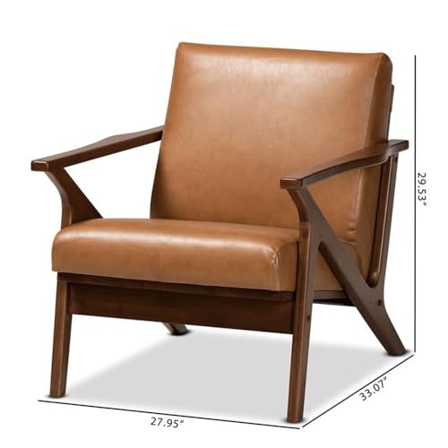 Sillón lounge moderno marrón miniatura 3