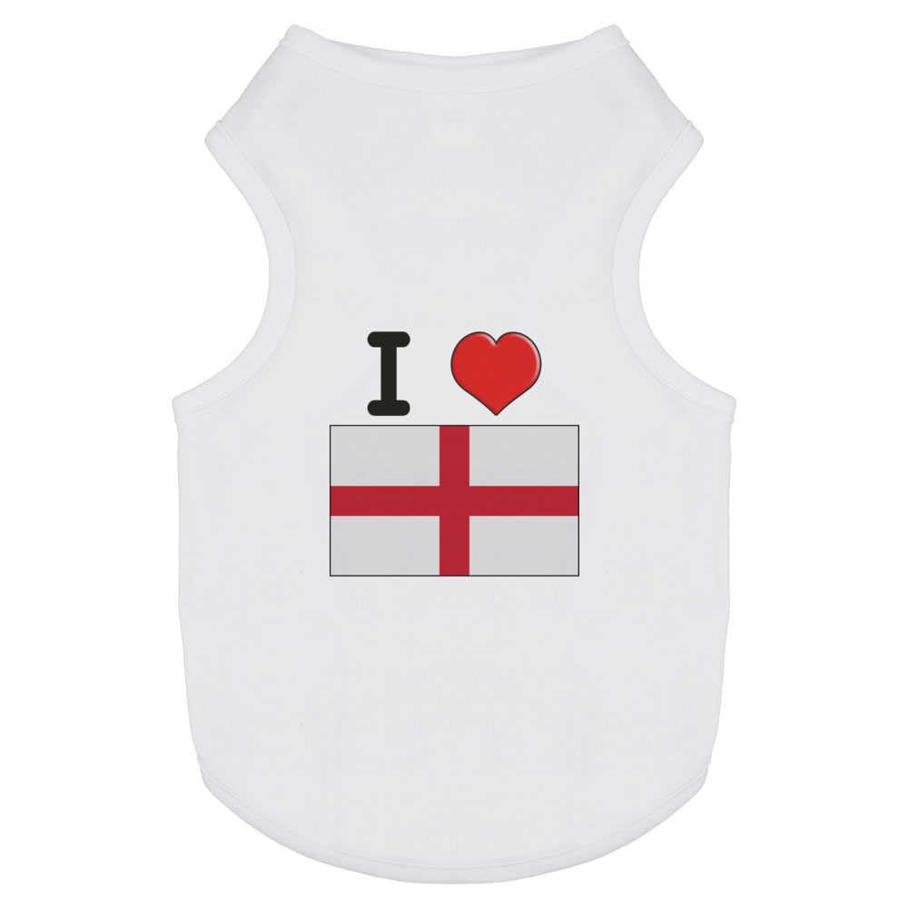 Azeeda 'I Love England' Pet T-Shirt - White, S (PT00095125)