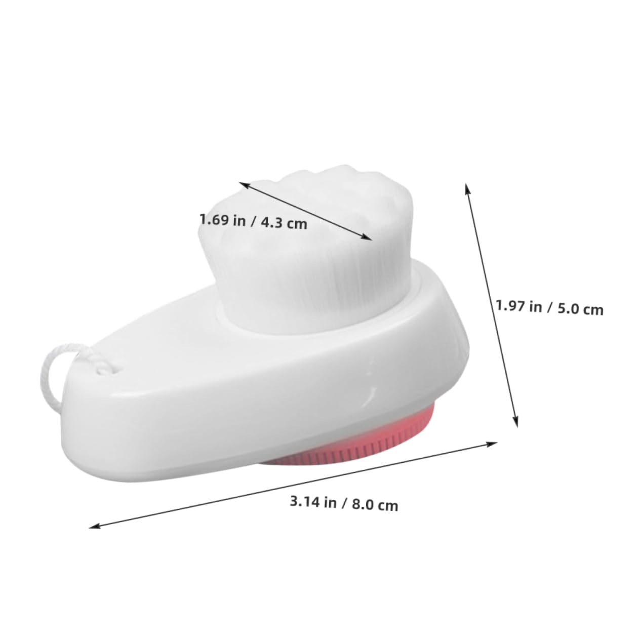 FOMIYES Silicone Facial Scrubber Brush Dual Sided Exfoliating Tool with Ergonomic Grip for Deep Cleansing Gentle Face Wash and Skin Care Soft Bristles for All Skin Types