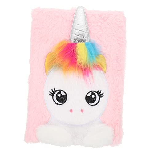 Abaodam Bloc De Notas De Unicornio Para Niña Cuaderno De Peluche Esponjoso Diario Adorable De Unicornio De Cumpleaños Para