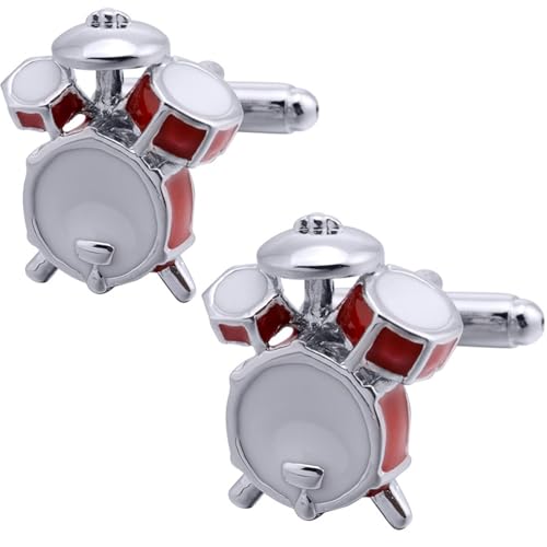 Gemelos de batería para camisa de hombre en acero inoxidable miniatura 1