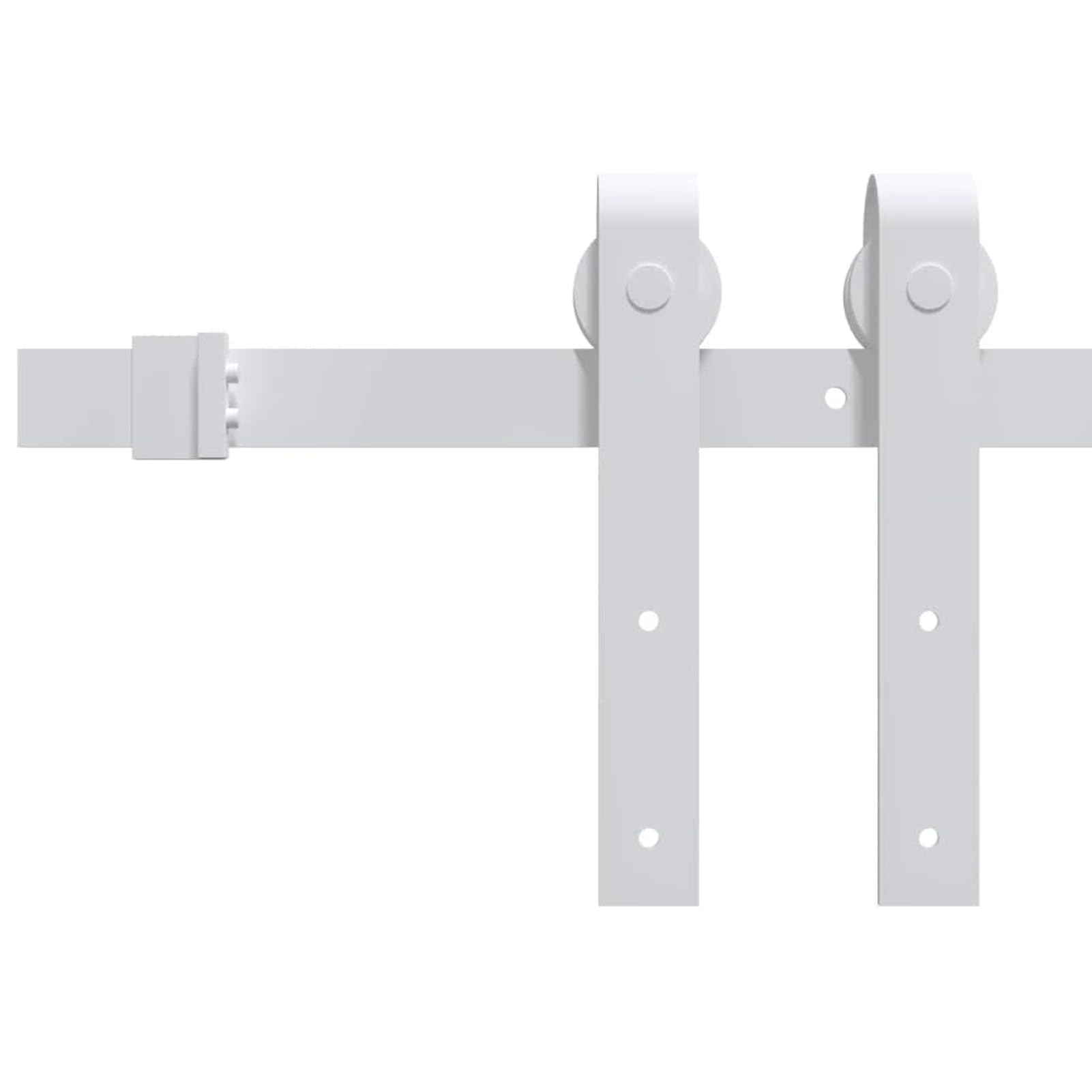 Porte coulissante ORKDAL 83 x 211 cm blanche en bois massif de pin et verre - Porte de séparation intérieure avec rail coulissant