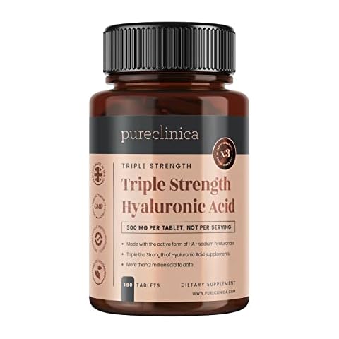 Hyaluronic Acid 300mg x 180 tablets (3 months supply). Triple Strength Hyaluronic Acid. 300% stronger than any other HLA tablet Cover
