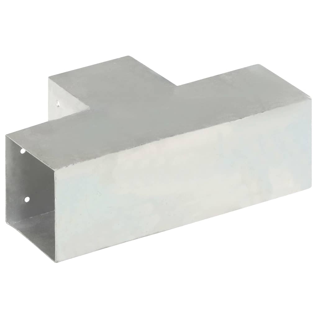 vidaXL 4X Conectores de Postes en T Soporte Jardín Patio al Aire Libre Estacas Exterior Valla Cerca Separador Metal Galvanizado 101x101mm