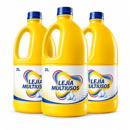 Lejía Multiusos Pack 3 x 2L – 6L para Suelos, Baños, Cocinas y Hogar