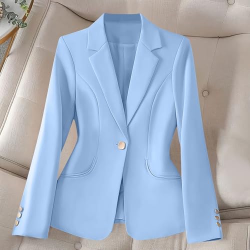 Womens Blazer Professional Button Down Lapel Collar Suit Jackets Long Sleeve Dressy Business Casual Blazer Tops2