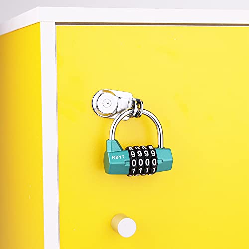 Image of Gym Locker Lock,4 Digit Combination Lock,Safety Password Padlock for School Gym Locker,Sports Locker,Fence,Toolbox,Case,Hasp Storage Green