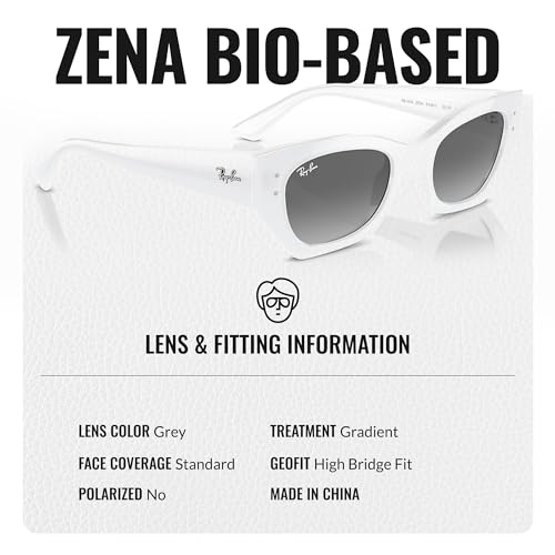 Image of Ray-Ban RB4430 ZENA BIO-BASED Square-Round Shaped Sunglasses for Men & Women with Official RAYBAN Eyewear Kit