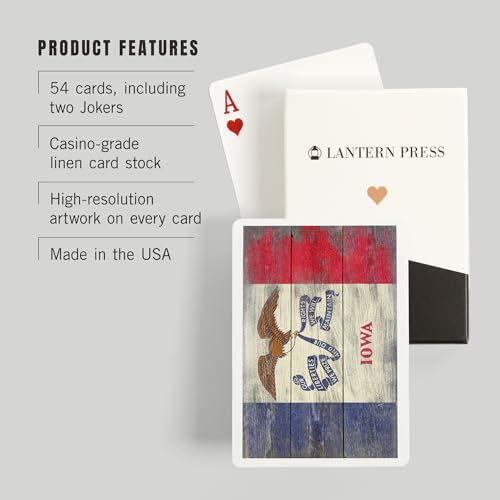 Baraja estilo rústico Iowa State, 52 cartas tamaño póker miniatura 3