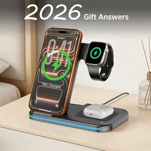 74% Off 3-in-1 Wireless Charging Station for iPhone, Watch, AirPods