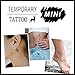 64 Sheets Tiny Finger Temporary Tattoos Kit Stickers, Minimalist Small Fake Tattoos for Kids Adult Women Men Black Body Art Hand Neck Wrist Arm