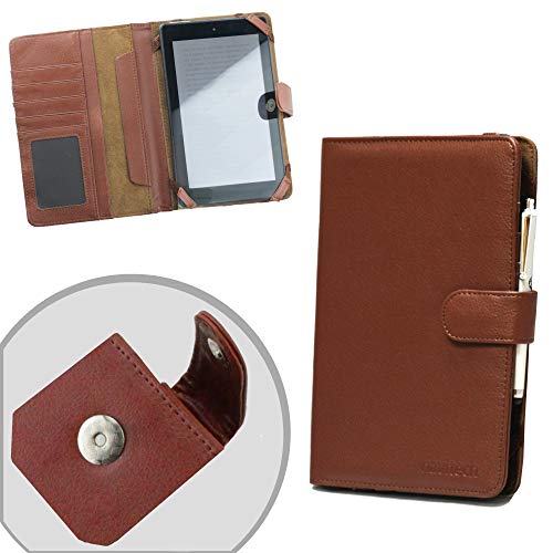 Navitech - Housse à Rabat en Cuir bycast Marron Flip Open 7 Pouces Book Style pour Le Archos Arnova GBook