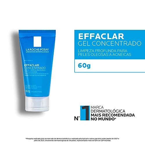 Gel de Limpeza Profunda Effaclar Concentrado, 60 G, La Roche-Posay, Transparente