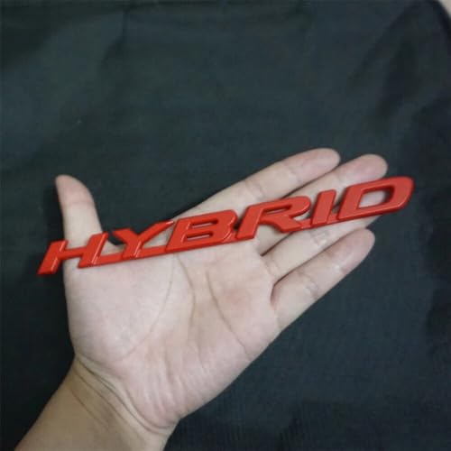 Image of 1x Metal Hybrid Emblem Fits for 19-23 Rear Door Left Hand Badge Decals (Red)