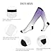 LOKLNEYK Compression Socks，Suitable For People Who Work Standing For A Long Time，Used During Exercisemodern Fashionable Purple Glitter Lashes 1